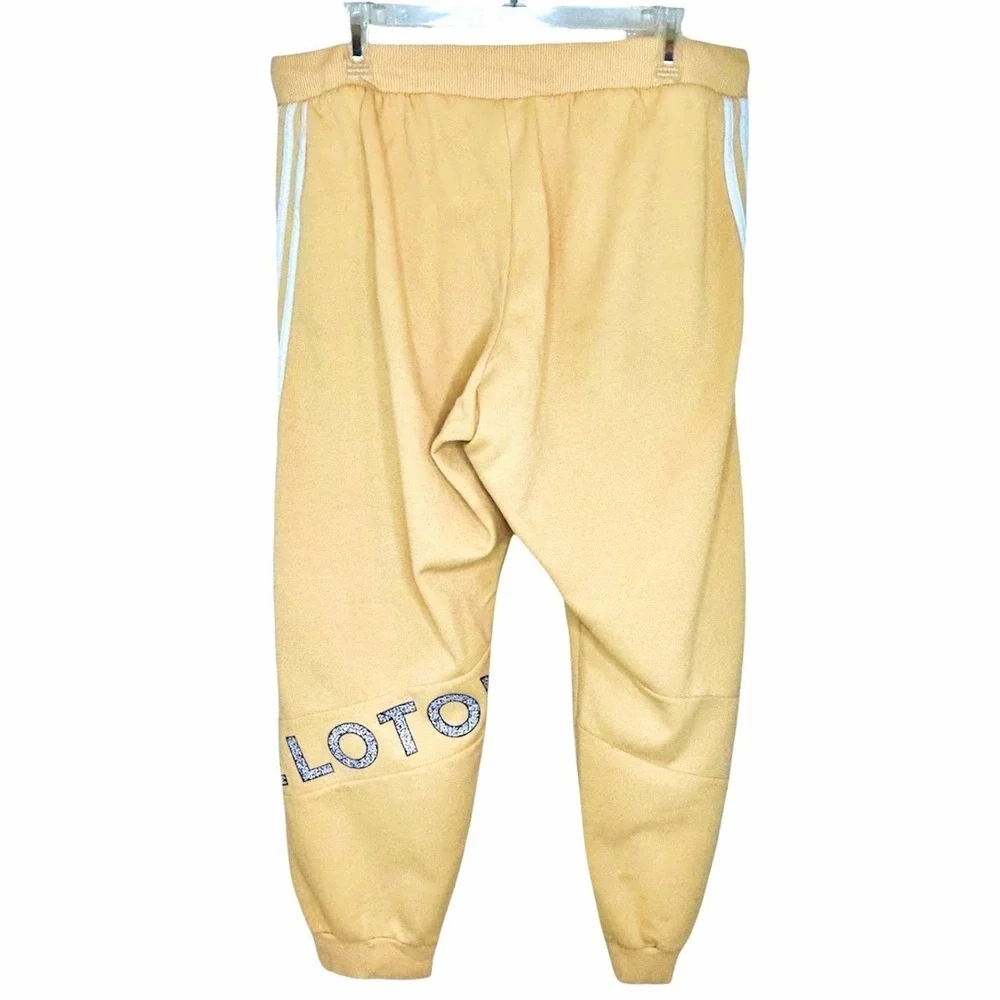 Adidas Peloton Joggers Mens XL Acid Orange Peach Unisex Womens Sweatpants Collab